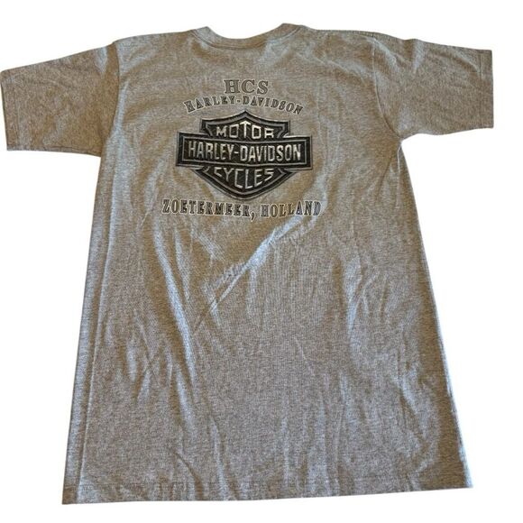 HCS Harley-Davidson Gray Men’s T-Shirt Zoetermeer, Holland Medium - Picture 2 of 9